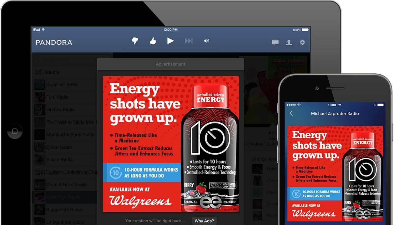 10 Energy Pandora Targeted Digital Advertising