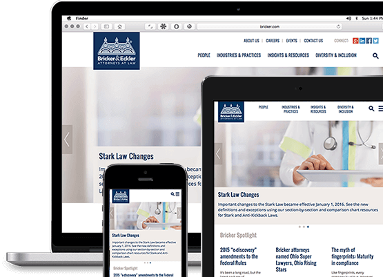 Bricker Desktop, Tablet & Responsive Website Design