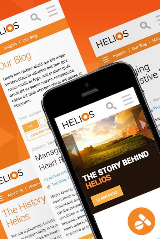 Helios Healthcare Branding Mobile Website Design