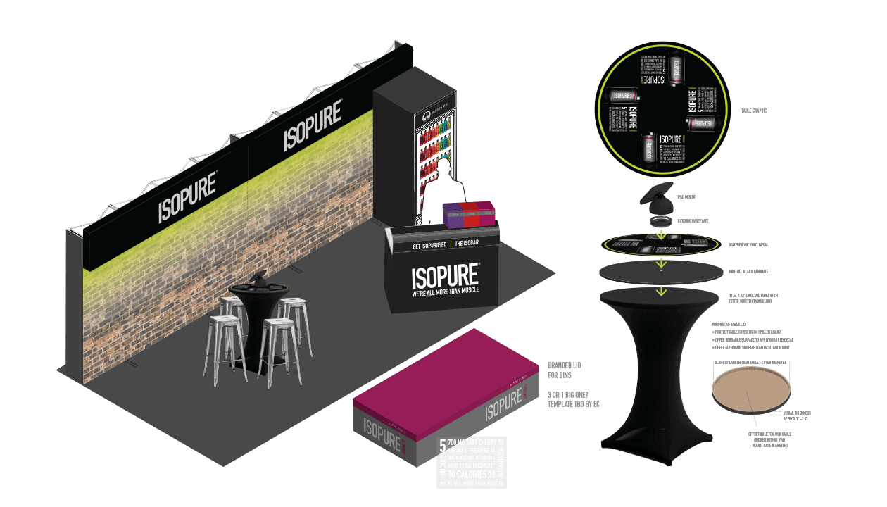 Isopure Tradeshow Booth Design Diagram Isopure Tradeshow Booth Design Diagram