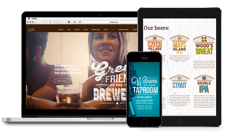 Turner Alley Brewery Desktop, Tablet & Responsive Mobile Strategy & Design